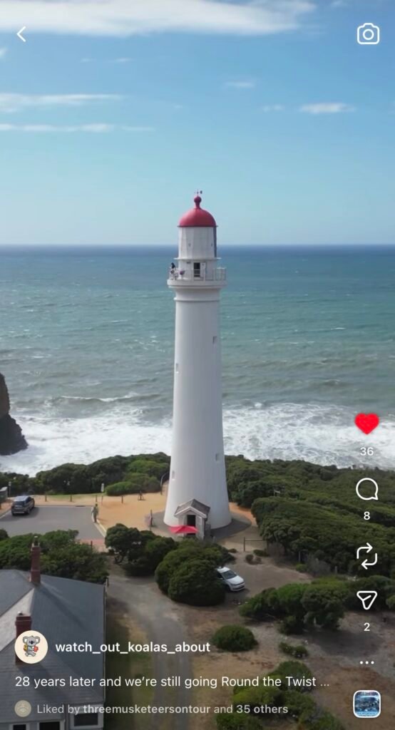 Great Ocean Road road trip Instagram post